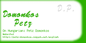 domonkos petz business card